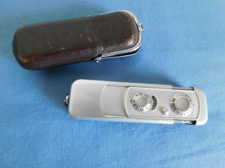 VINTAGE MINOX WETZLAR SUBMINIATURE SPY CAMERA / with leather case / not 2