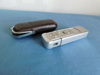 VINTAGE MINOX WETZLAR SUBMINIATURE SPY CAMERA / with leather case / not 4