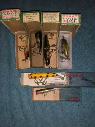 Creek Chub Lures Set Of 6 In Boxes