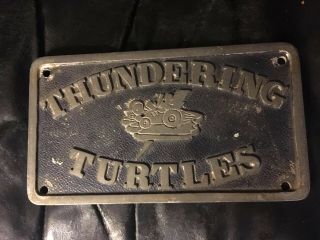 Vintage Car Club Plate Plaque Thundering Turtles