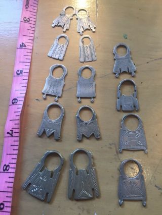 Vintage Set Of 14 Silver Alloy Tuareg West African Hair Charms