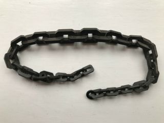 Great Victorian Vulcanite 19 Inch Watch Chain Or Mourning Necklace,  Needs Clasp