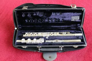 Vintage Gemeinhardt M3s Flute Solid Silver Open Hole Low B Off Set G