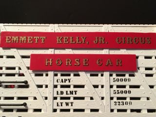 G Scale Bachmann Emmett Kelly Jr Circus Train Horse Box Car Vtg 90s 2