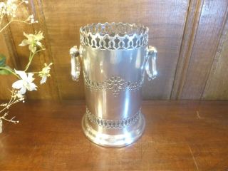 Vgc Antique Mappin & Webb Silver Plated Pierced Siphon/bottle Holder/coaster