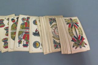 RARE Vintage Italian Playing Cards A.  Mengotti Trieste Complete 40 Pc Set 5
