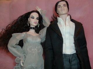 It Fashion Royalty Rare Htf Dressed Dracula & Bride Mina Dolls Euc For Ooak