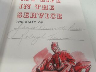 WWII US My Life in the Service hardcover book named to veteran. 2