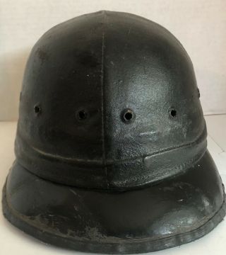 Vtg ED Bullard Hard Boiled Canvas and leather Hard Hat 1930 pat 2