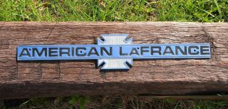 Vintage American Lafrance Fire Truck Emblem,  23 /3/8 ",  Fire Fighter,  Sign,  1