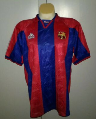 Vintage 1995 1996 1997 Barcelona Kappa Jersey Size Large Lionel Messi La Liga