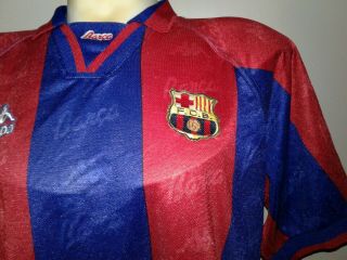 Vintage 1995 1996 1997 Barcelona KAPPA Jersey Size Large Lionel Messi La Liga 3