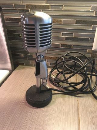 Vintage 55s Shure Microphone With Stand “it Works”