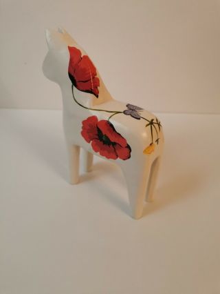 Vintage Swedish Hand Made Dala Horse From Late 1900´s 7,  8 " High
