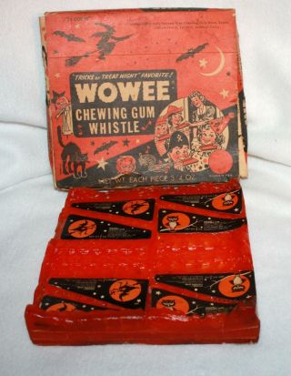 Vintage Halloween Wowee Chewing Gum Whistles Glenn Conf.  Nr