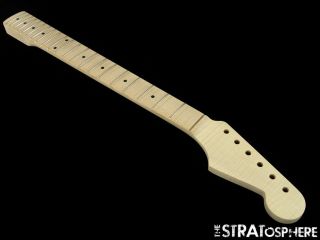 Fender Lic Wd Stratocaster Strat Replacement Neck Aaa Flame Maple Vintage 21
