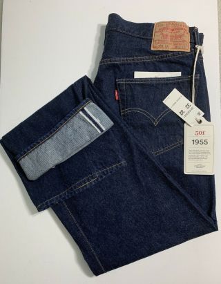 Levis Mens Lvc 1955 501xx Vintage Clothing Selvedge Denim Jeans Size 32x32