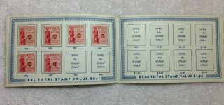 Vintage World War 2 Postal Savings War Bond Book with 10 Cent Stamps 3