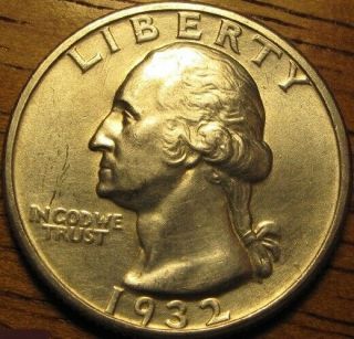 1932 S Washington Silver Quarter Rare Key Date Lowest Mintage 408,  000