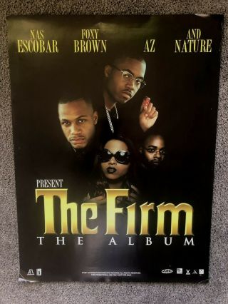 Rare Vintage Nas The Firm " The Album " Foxy Brown Az Hip Hop Poster Cd