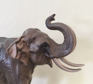 Hagen - Renaker Vintage DW Ceramic Elephant Figurine ' Rajah ',  Near w Label 4