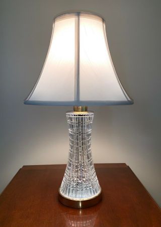 Vintage Waterford Crystal 22 Inch Table Lamp Made In Ireland Gothic Mark
