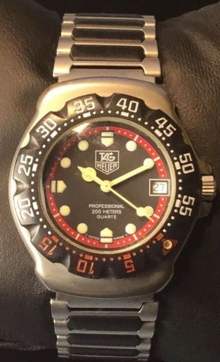 Vintage Tag Heuer Professional 200m Quartz Swiss Made watch 374.  513 36.  5 Mm 2