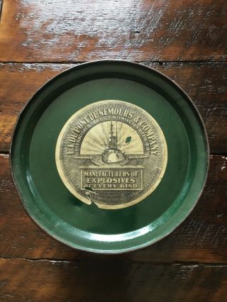 Antique Dupont De Nemours Ffg Black Gunpowder 6 1/4lb Pound Tin Metal Keg 1908