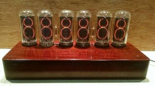 Rare 6 - IN - 18 Nixie Tube Clock in w/ Power Supply and Tubes 11