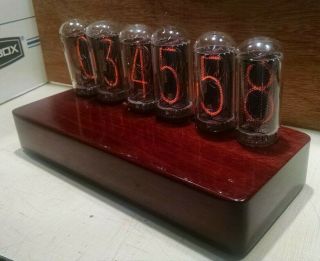 Rare 6 - IN - 18 Nixie Tube Clock in w/ Power Supply and Tubes 2