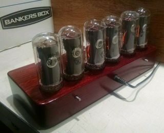 Rare 6 - IN - 18 Nixie Tube Clock in w/ Power Supply and Tubes 3