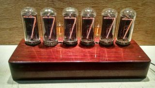 Rare 6 - IN - 18 Nixie Tube Clock in w/ Power Supply and Tubes 6