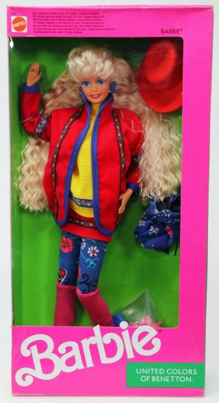 United Colors Of Benetton Barbie Doll 9404 Nrfb 1990 Mattel,  Inc.  3,