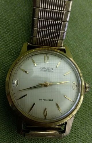 Vintage Gruen Precision 17 Jewel Men 
