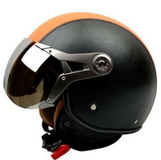 Hot Motorcycle helmet retro 3/4 helmet vintage scooter open face helmet moto 2