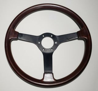 Vintage Izumi 3 Spoke Wood Steering Wheel Izumi Signature Rare Classic Jdm Nardi