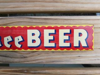 Rare Vintage Old Milwaukee Beer Metal Door Push / Advertising Sign 5