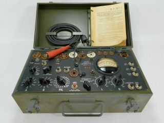 Signal Corps I - 177b Vintage Military Mutual Conductance Tube Tester