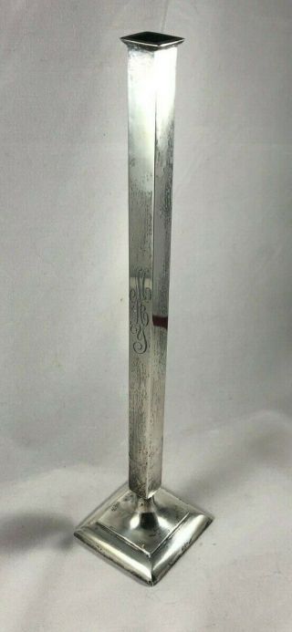 Vintage Sterling Silver Bud Vase Reed And Barton Weighted,  317g 10 " Tall