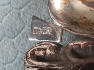 ANTIQUE SILVER CHINESE JUNK SHIP ON CARVED BASE 6