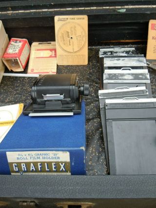 Vintage Graphex Speed Professional Camera with Case,  Meters,  Flash,  Tripod,  &MORE 11