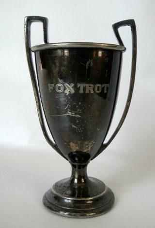 Vintage Reed & Barton Silver Plated Loving Cup Fox Trot Trophy Small
