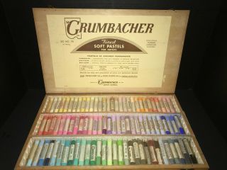 Vintage Grumbacher Finest Soft Pastels For Artists Set No 78 With 90 Colors (89)