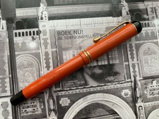 Vintage restored 1930s MONTBLANC Masterpiece Coral Red No.  2 fountain pen 2