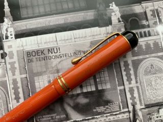 Vintage restored 1930s MONTBLANC Masterpiece Coral Red No.  2 fountain pen 3
