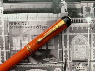 Vintage restored 1930s MONTBLANC Masterpiece Coral Red No.  2 fountain pen 4