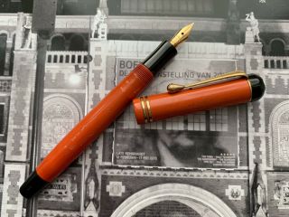 Vintage restored 1930s MONTBLANC Masterpiece Coral Red No.  2 fountain pen 8