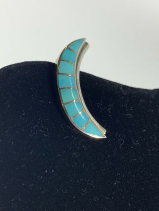Vintage SIGNED Ed Lupe Zuni Turquoise Inlay Set Necklace & Earrings,  AKA Eddie 6