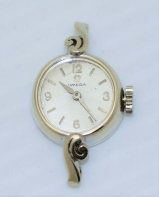 Vintage Omega 14k - Gold 17 - Jewel Cal 481 14 - Karat - White - Gold Swiss 17j Watch