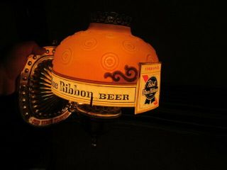 VTG PABST BLUE RIBBON BEER SIGN BACK BAR MOTION LAMP TAVERN REC ROOM MAN CAVE 2